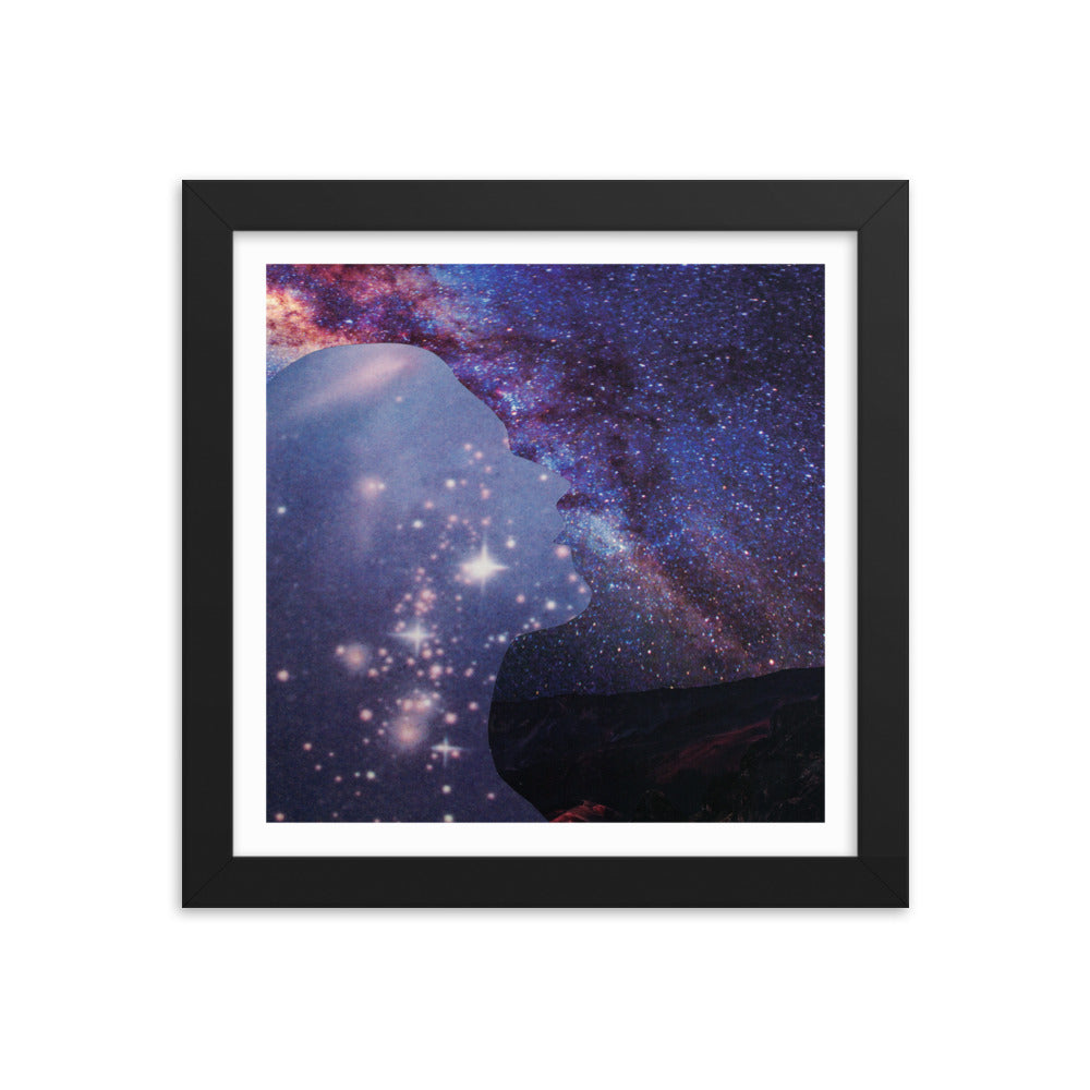 Framed Premium Luster Giclée Print - I Am the Cosmos