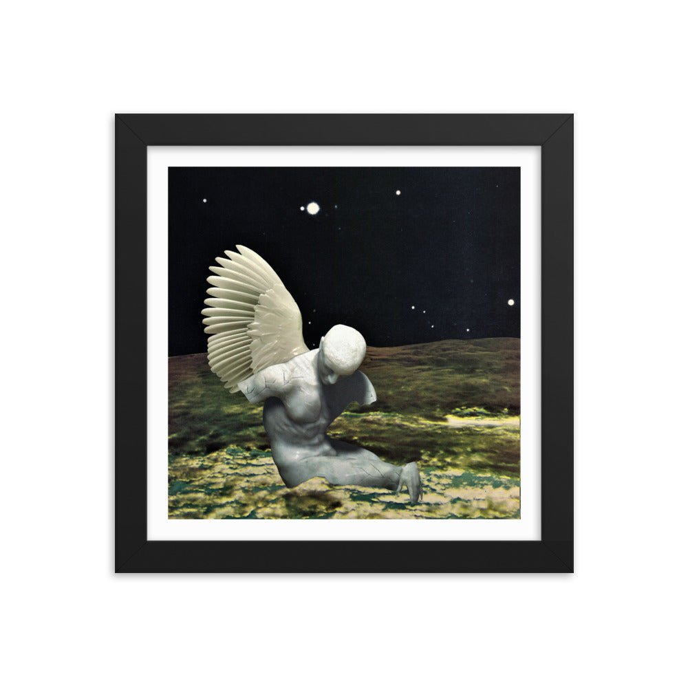 Framed Premium Luster Giclée Print - Lament of Icarus